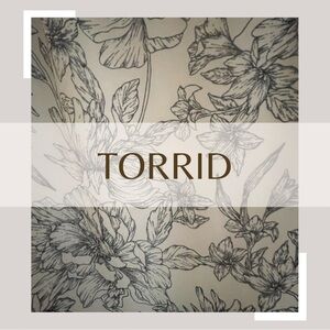 Torrid floral black & white top